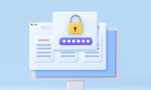 Computer screen with password entry